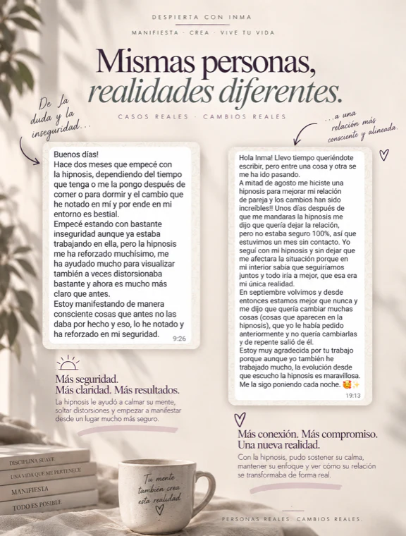 Testimonio de una clienta de Despierta con Inma