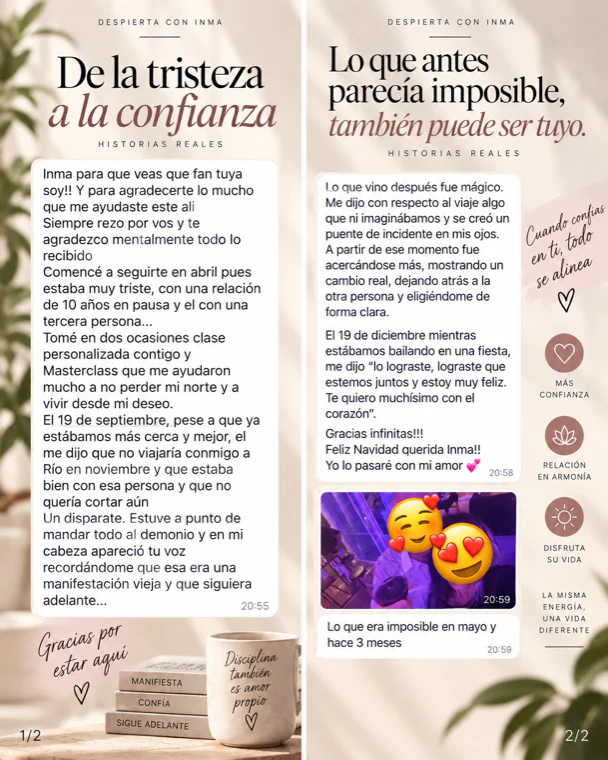 Testimonio de una clienta de Despierta con Inma
