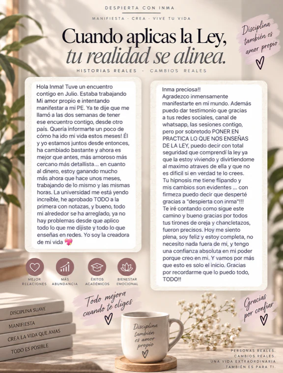 Testimonio de una clienta de Despierta con Inma