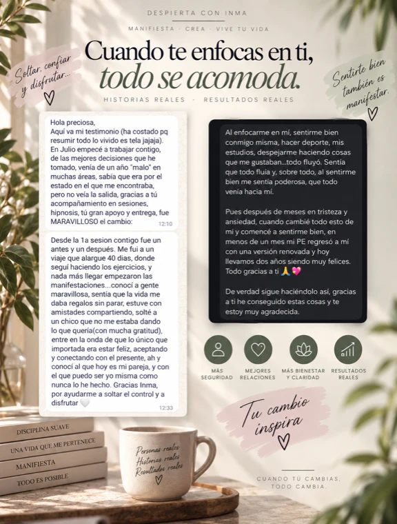 Testimonio de una clienta de Despierta con Inma