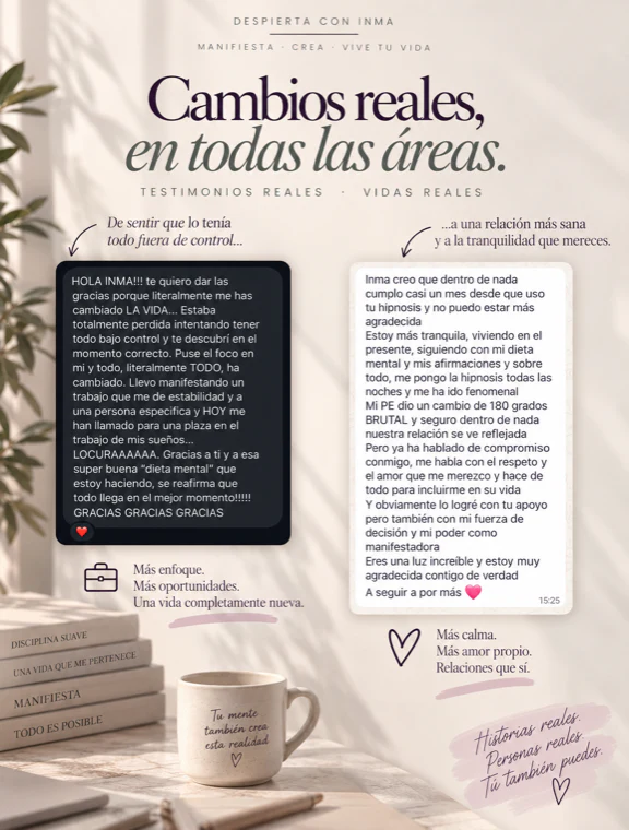 Testimonio de una clienta de Despierta con Inma